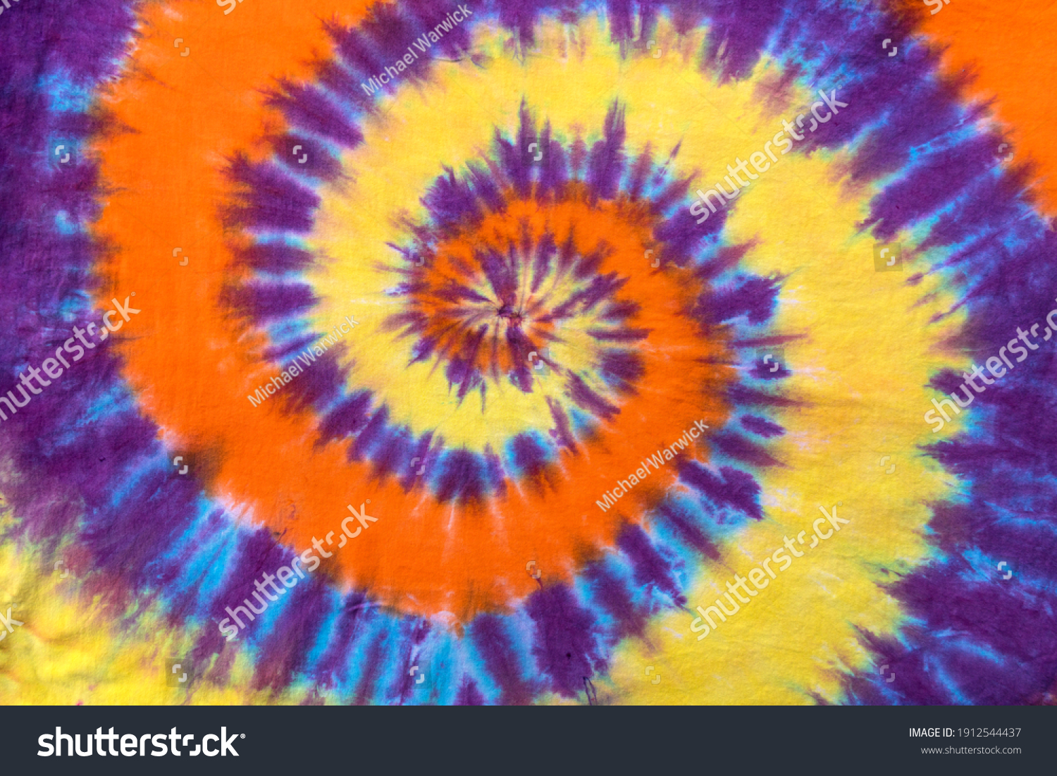 Fashionable Retro Abstract Psychedelic Tie Dye Swirl Design. #1912544437