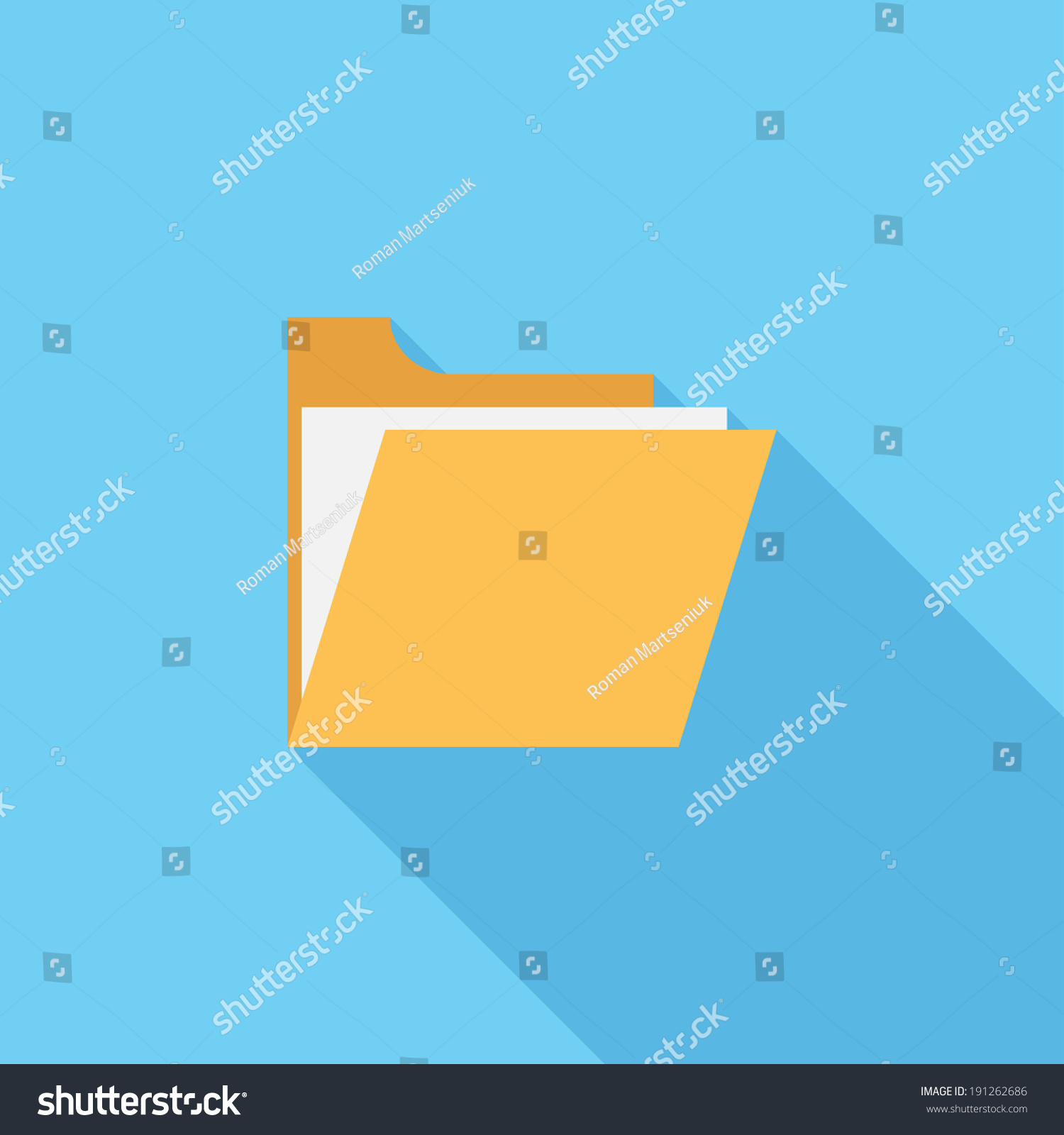 Folder icon. Flat design style modern vector - Royalty Free Stock ...