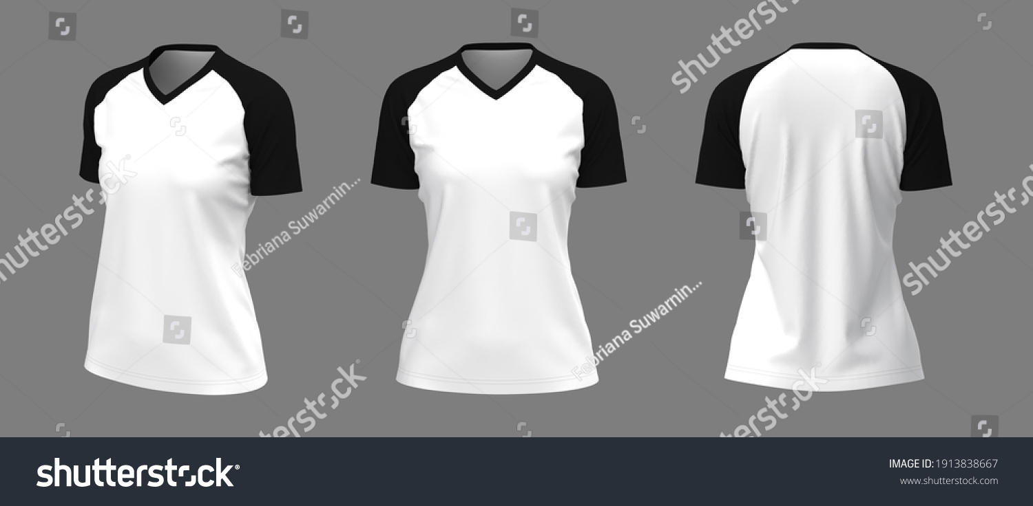 Download Short Sleeves Raglan T Shirt Mockup 3d Royalty Free Stock Photo 1913838667 Avopix Com