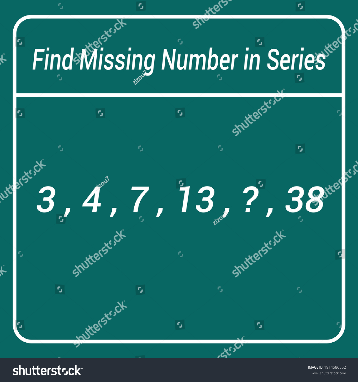find-missing-number-in-series-mathematics-royalty-free-stock-vector