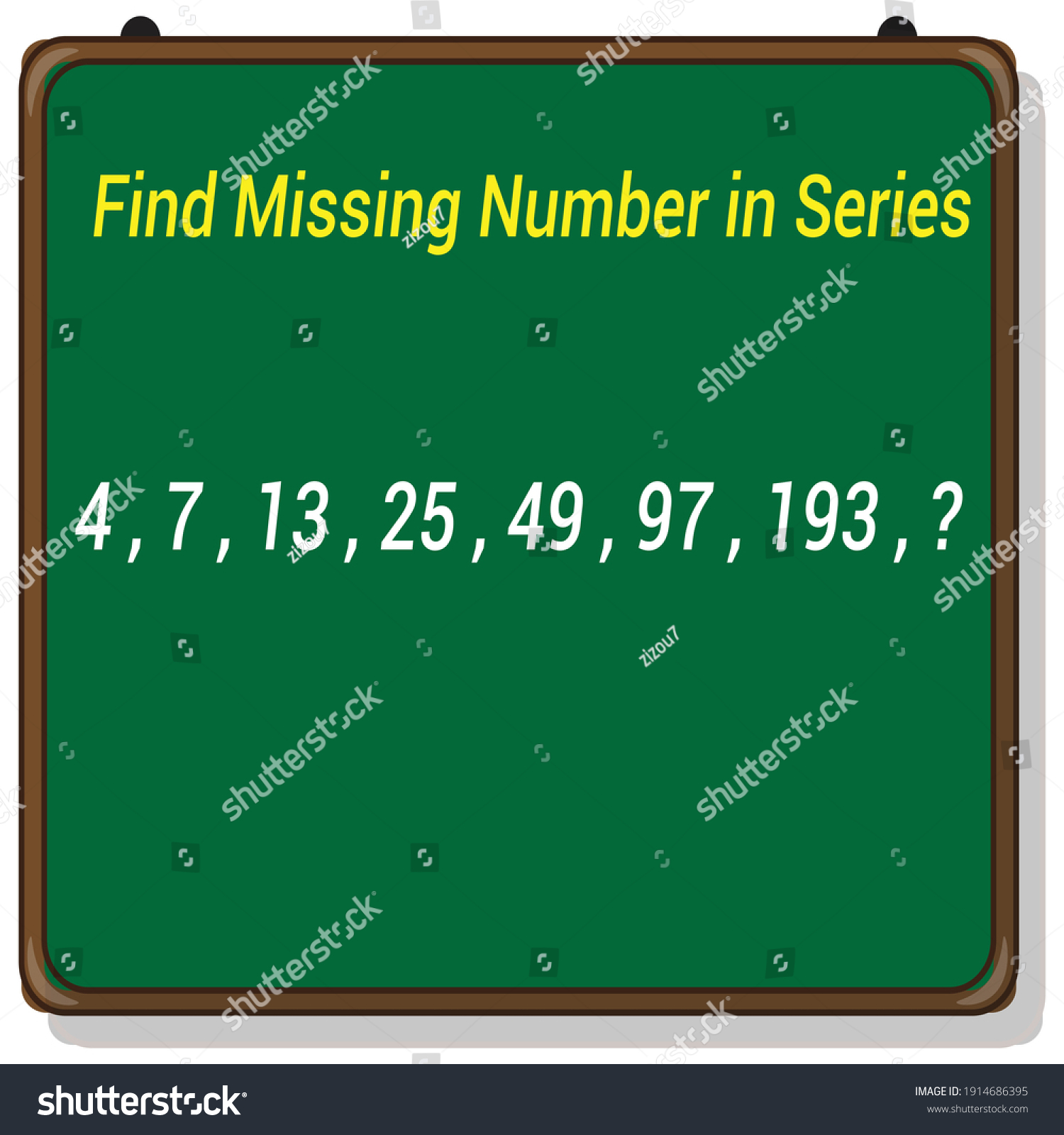 Find Missing Number In Series. Mathematics - Royalty Free Stock Vector ...