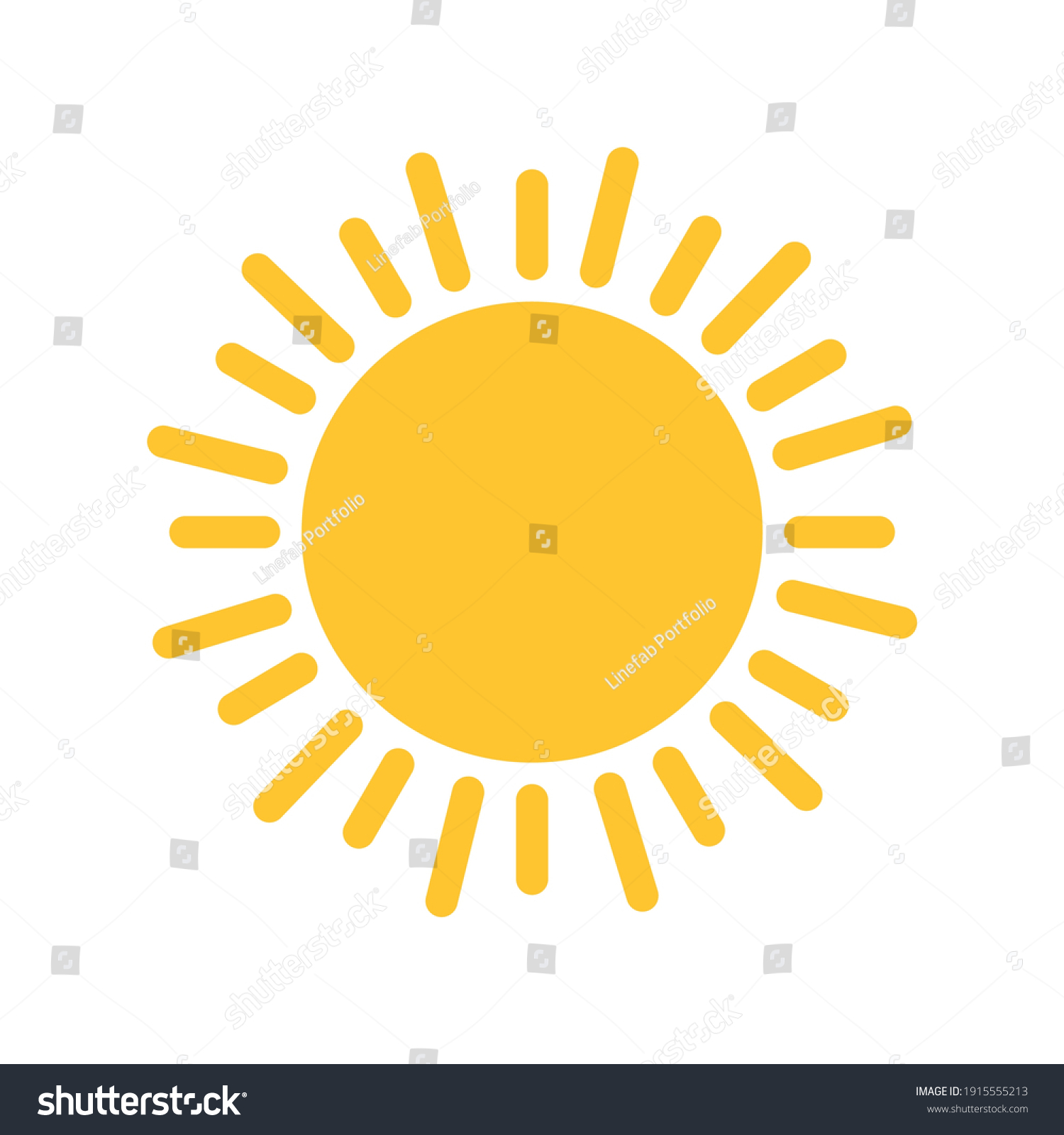 Sun icon for graphic design projects #1915555213
