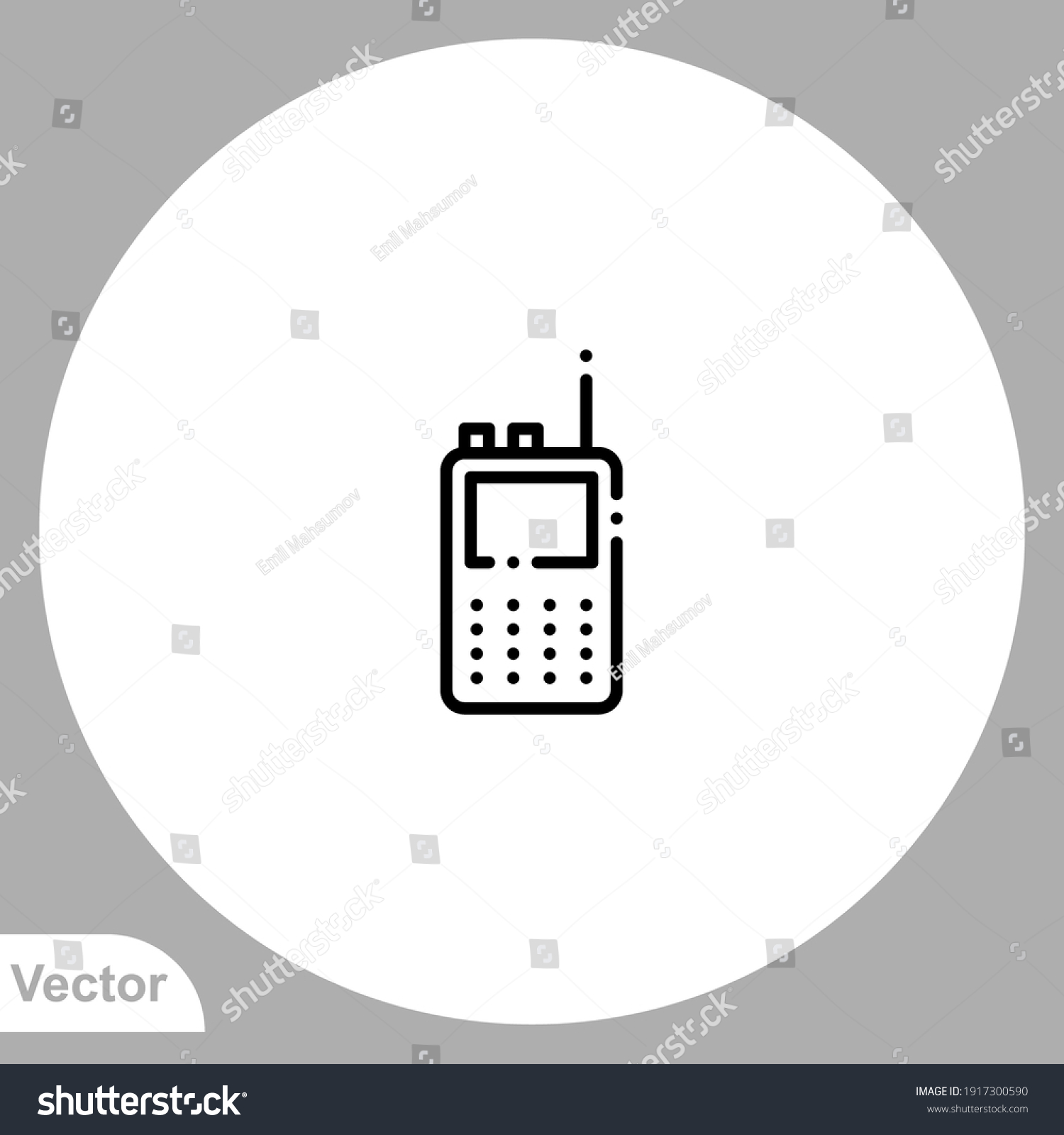 Walkie talkie icon sign vector. Symbol, logo illustration for web and mobile. #1917300590