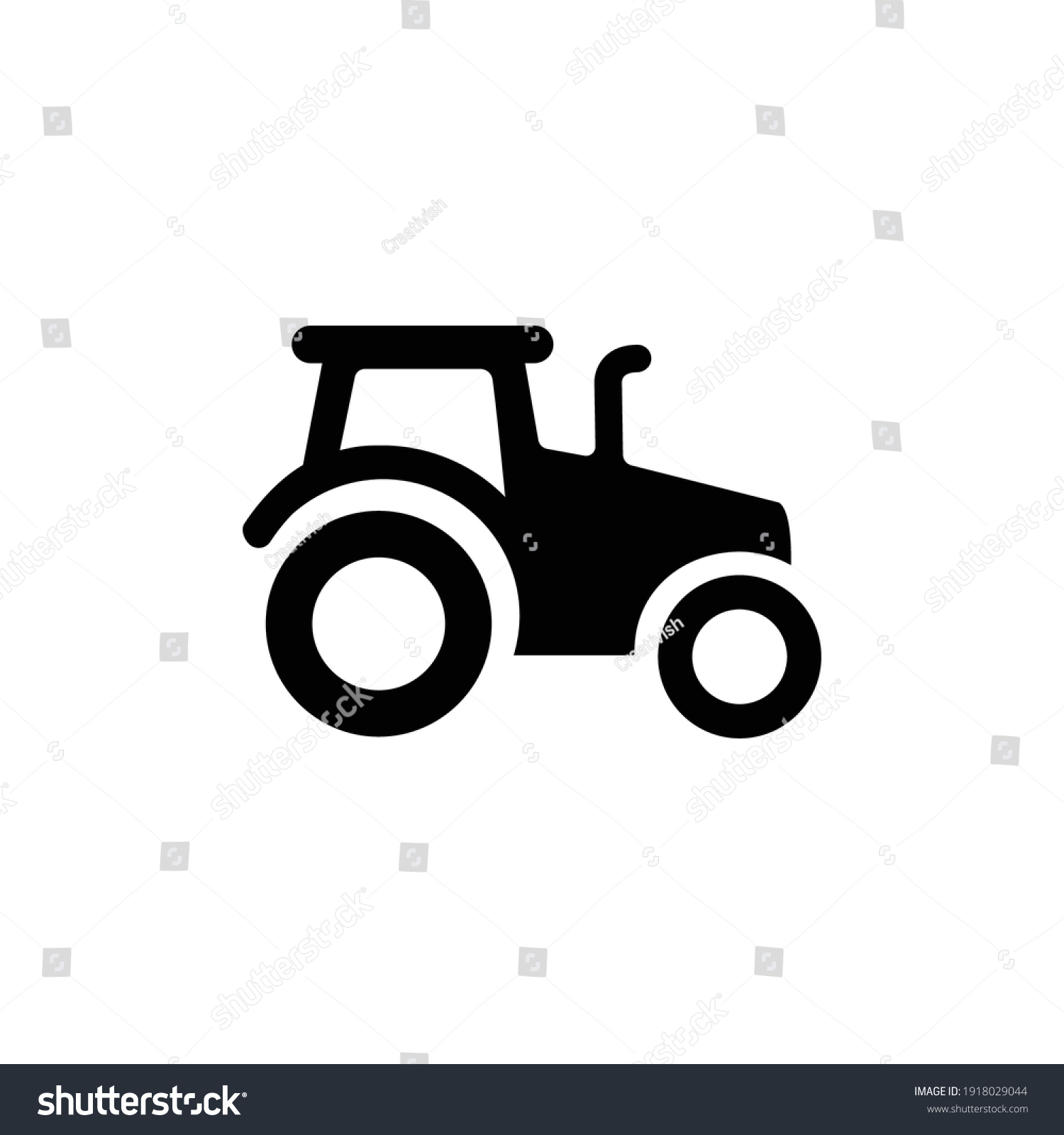 Tractor Vector Icon or Logo  #1918029044