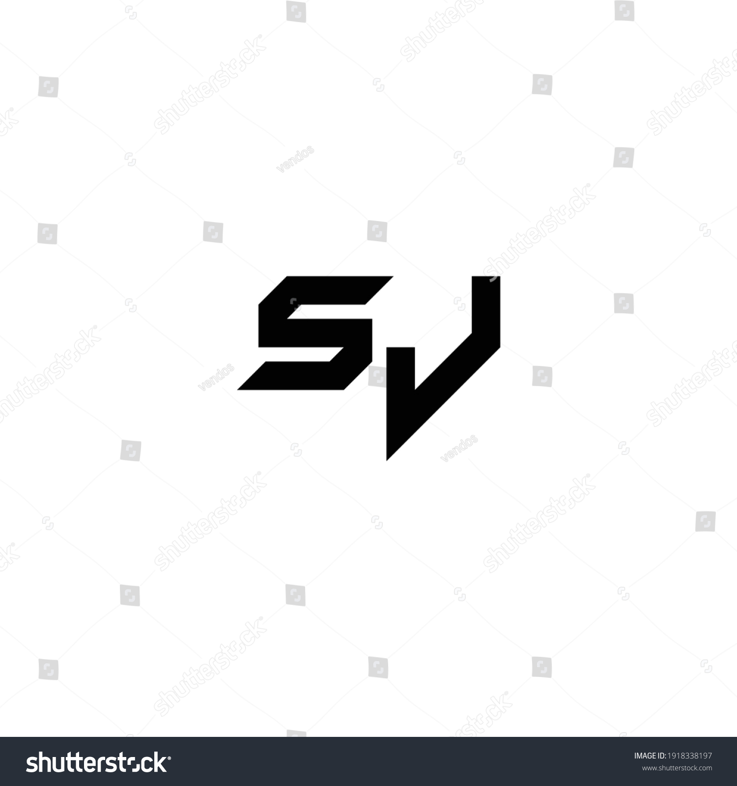 Initial letter sj logo design template Vector - Royalty Free Stock ...