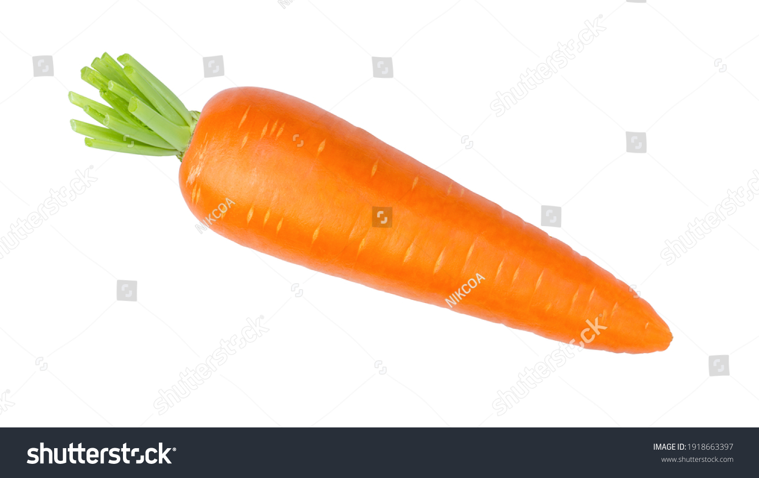 Fresh organic carrot isolated on white background.  #1918663397