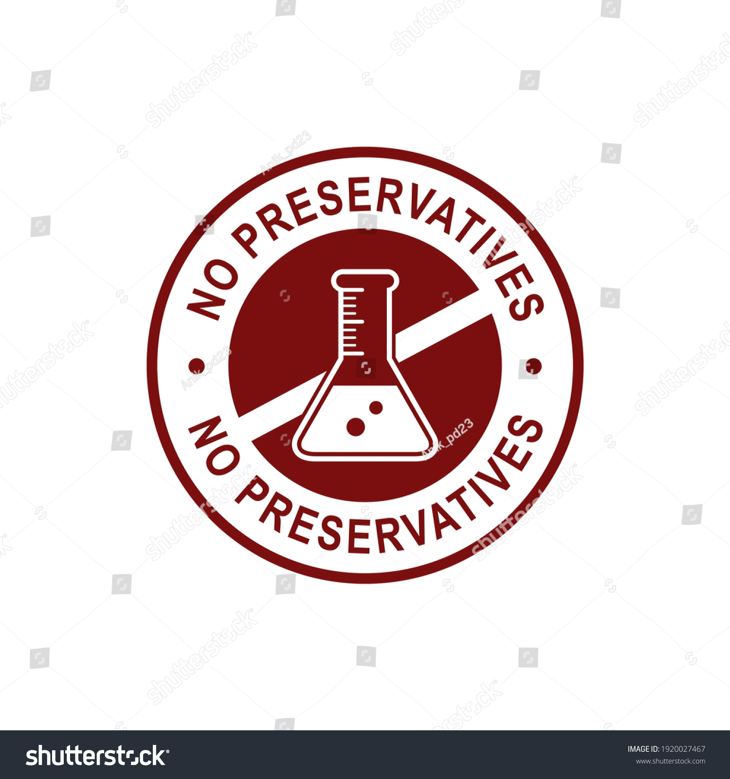 No Preservatives Vector Logo Template. Suitable - Royalty Free Stock 