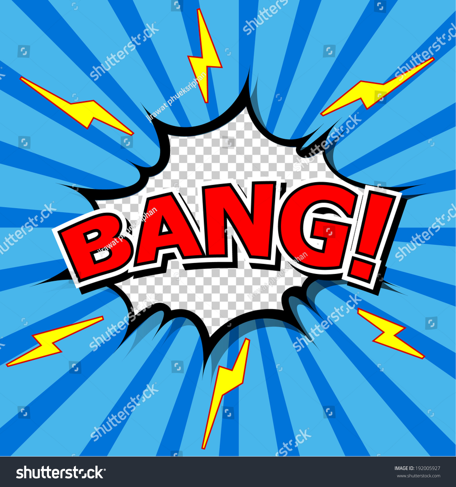 Bang! Comic Speech Bubble, Cartoon. - Royalty Free Stock Vector 