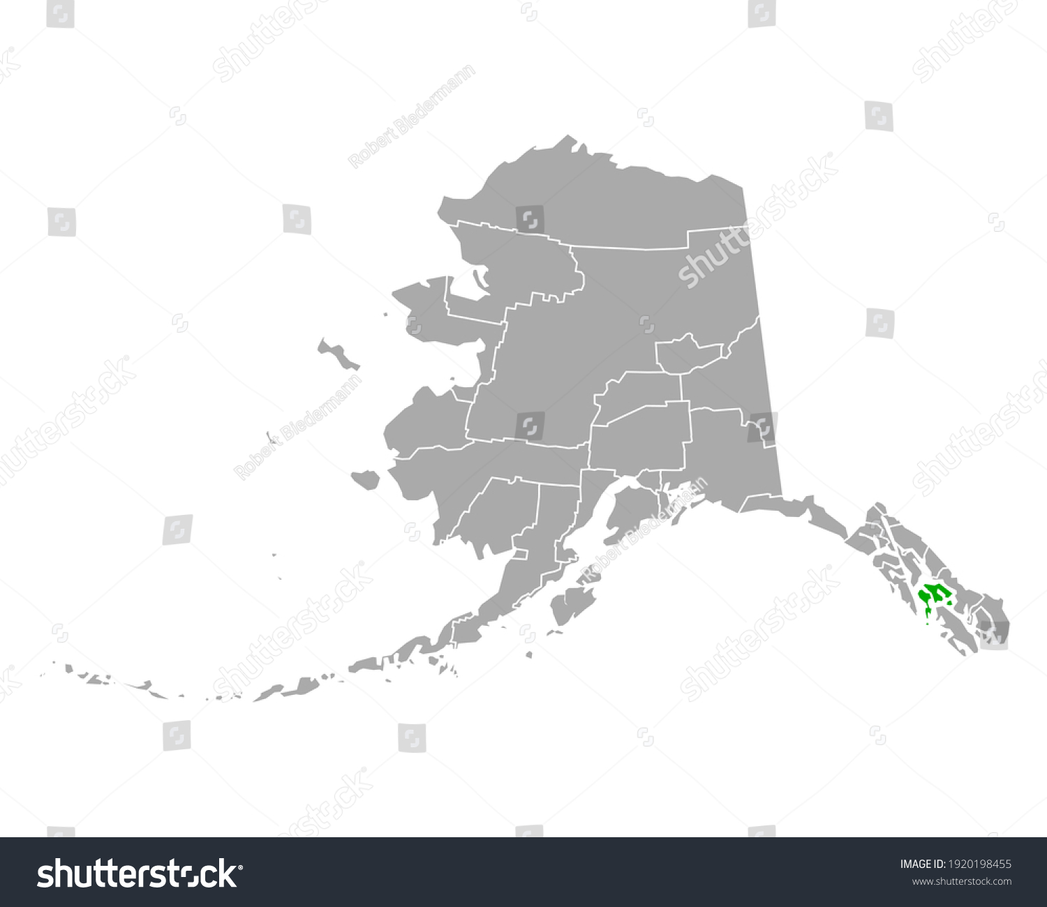 Map of Petersburg in Alaska on white - Royalty Free Stock Vector ...