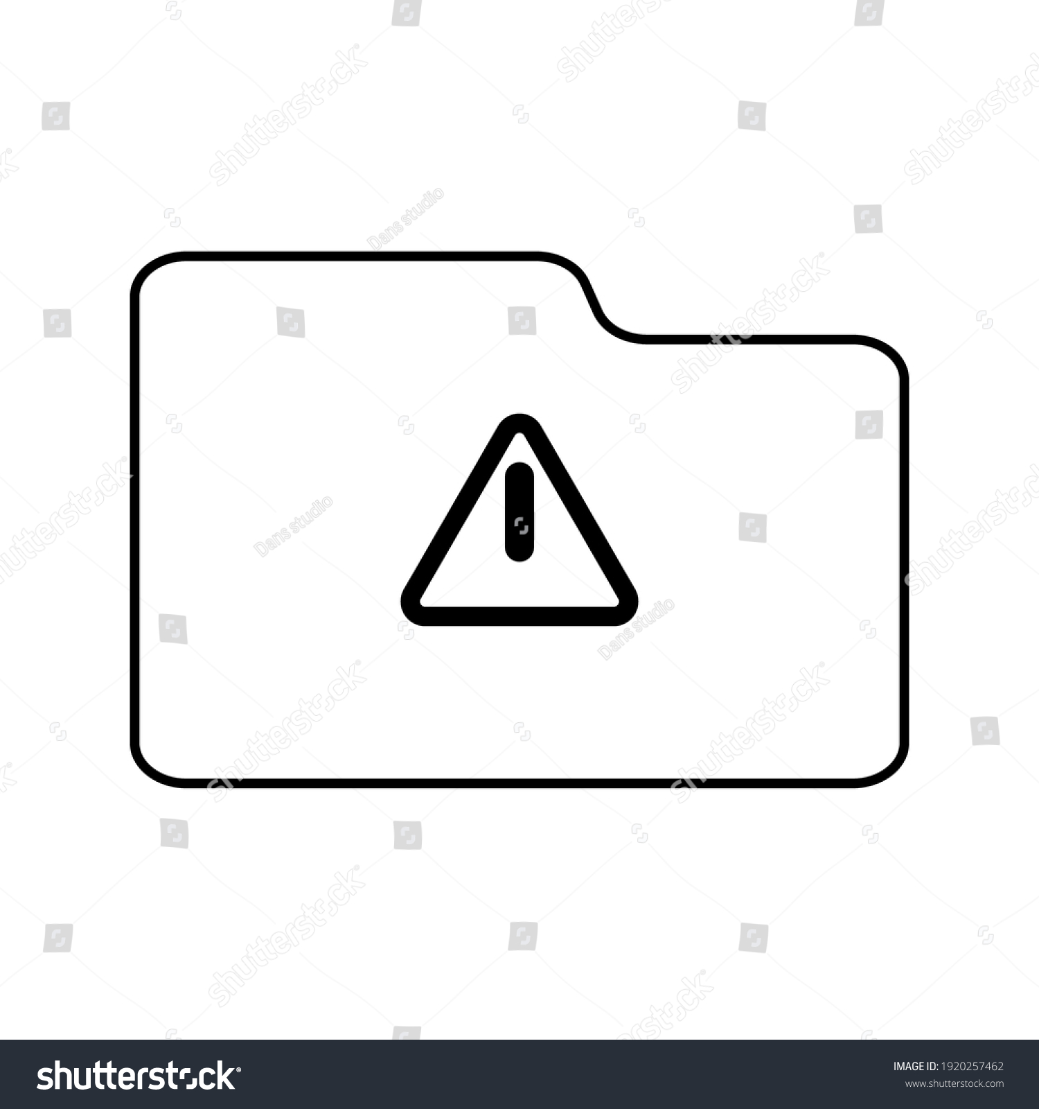 Folder Icon in trendy flat style isolated on - Royalty Free Stock ...