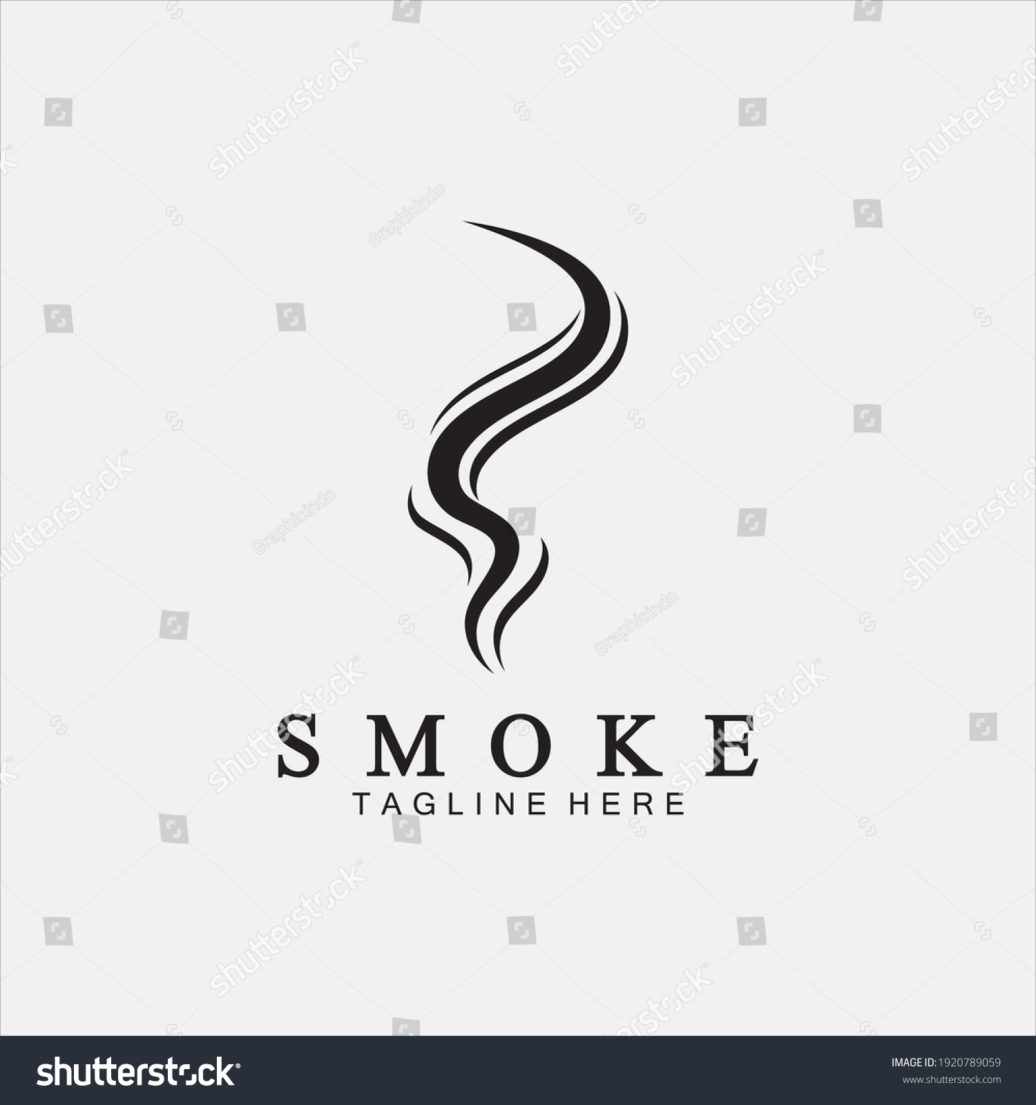 Smoke steam icon logo illustration isolated on white background,Aroma vaporize icons. Smells vector line icon, hot aroma, stink or cooking steam symbols, smelling or vapor #1920789059