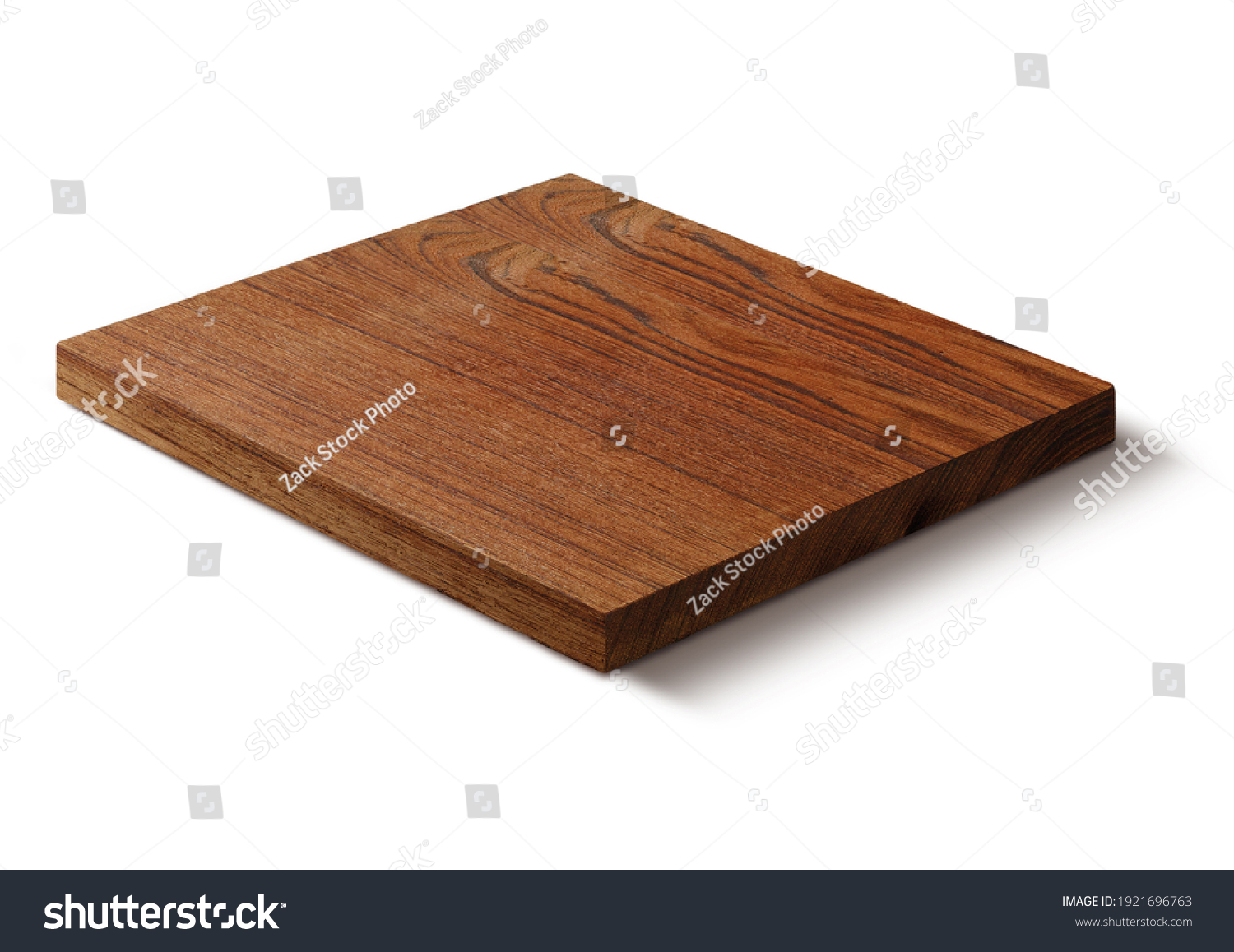 Wooden cutting board isolated on white background #1921696763