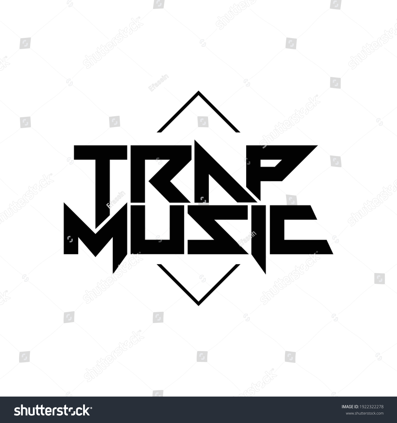 Trap Music logo design Royalty Free Stock Vector 1922322278