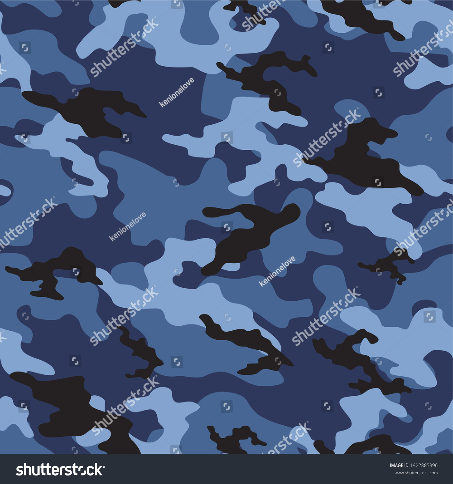 blue military camouflage vector seamless pattern - Royalty Free Stock ...