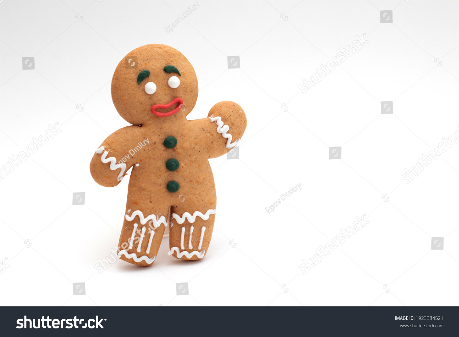 Cookie gingerbread on white background with free space. #1923384521