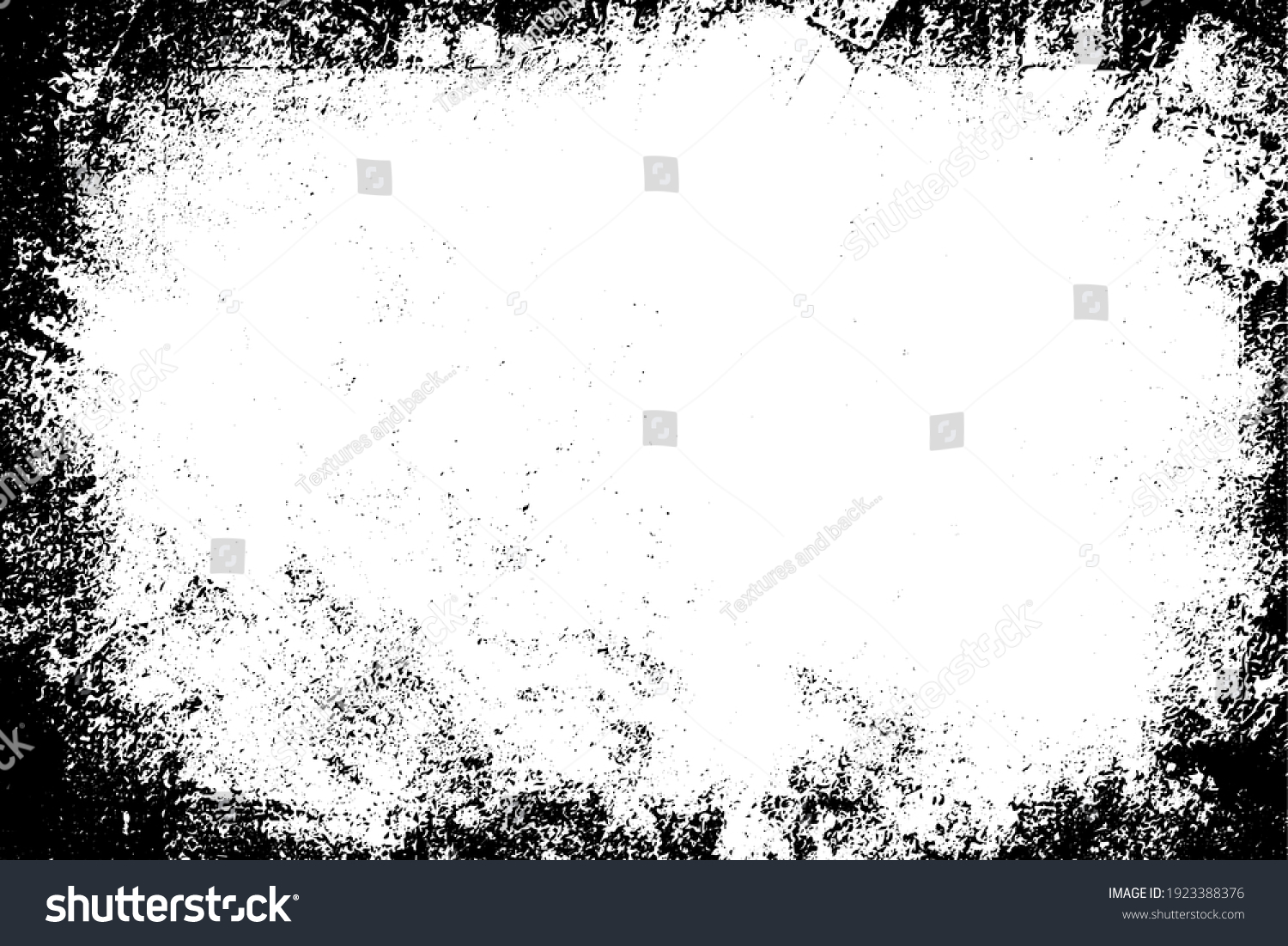 Black and white background. Monochrome grunge background. Abstract texture of dirt, dust, blots, chips. Dirty dirty surface #1923388376