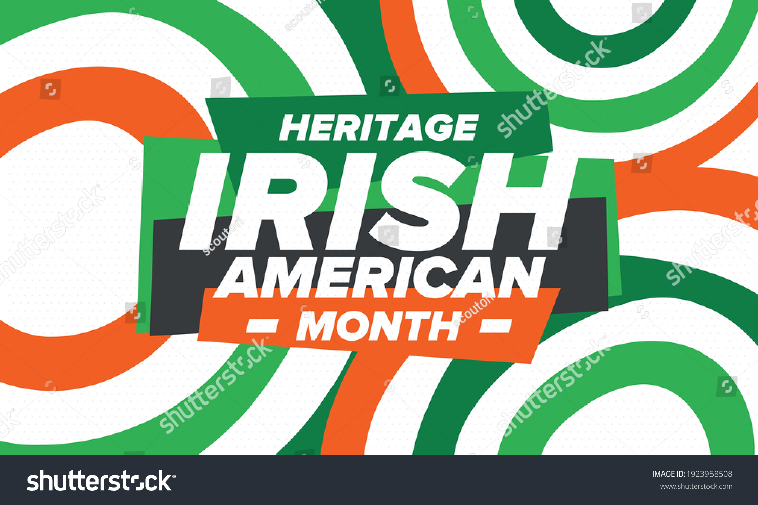 Irish American Heritage Month. Annual celebrated Royalty Free Stock