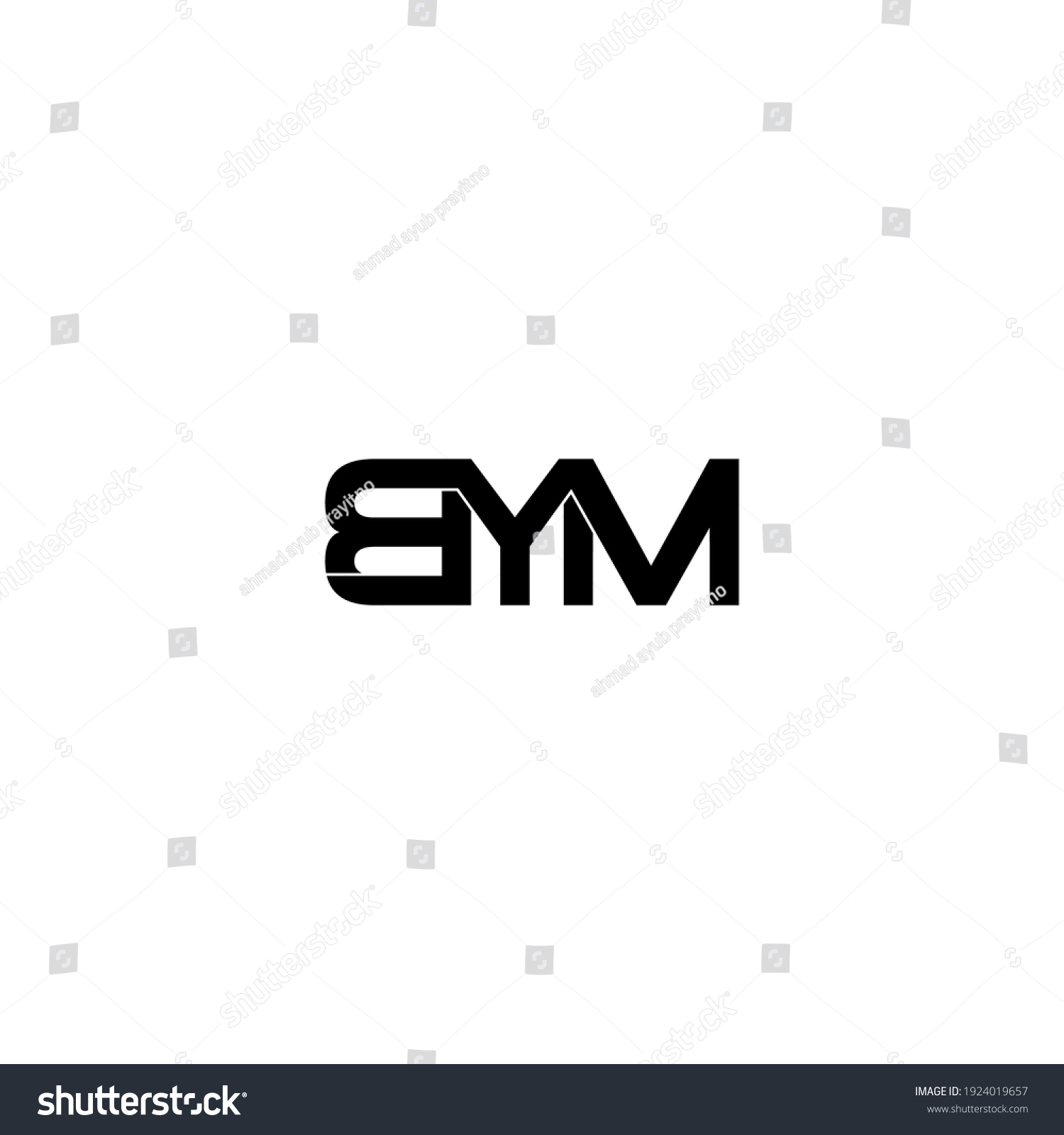 bym letter original monogram logo design - Royalty Free Stock Vector ...