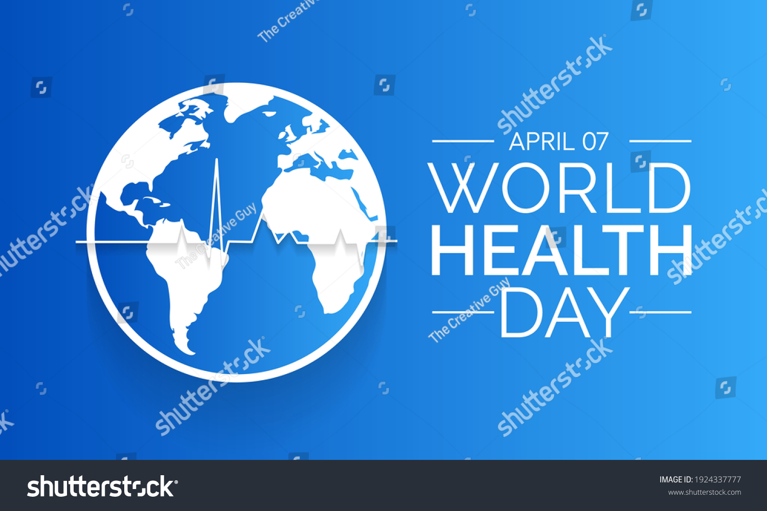 World Health Day is a global health awareness day celebrated every year on 7th April. Vector illustration design #1924337777