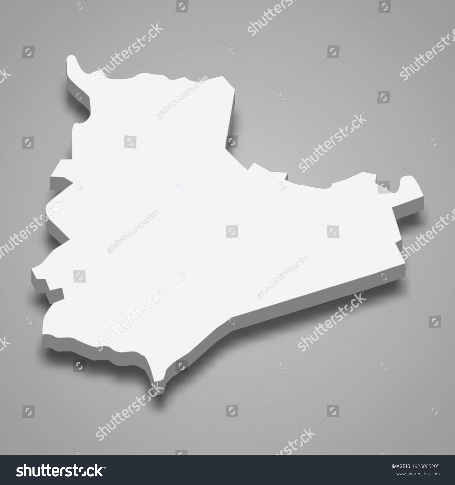 3d isometric map of Bac Lieu Province of Vietnam - Royalty Free Stock ...