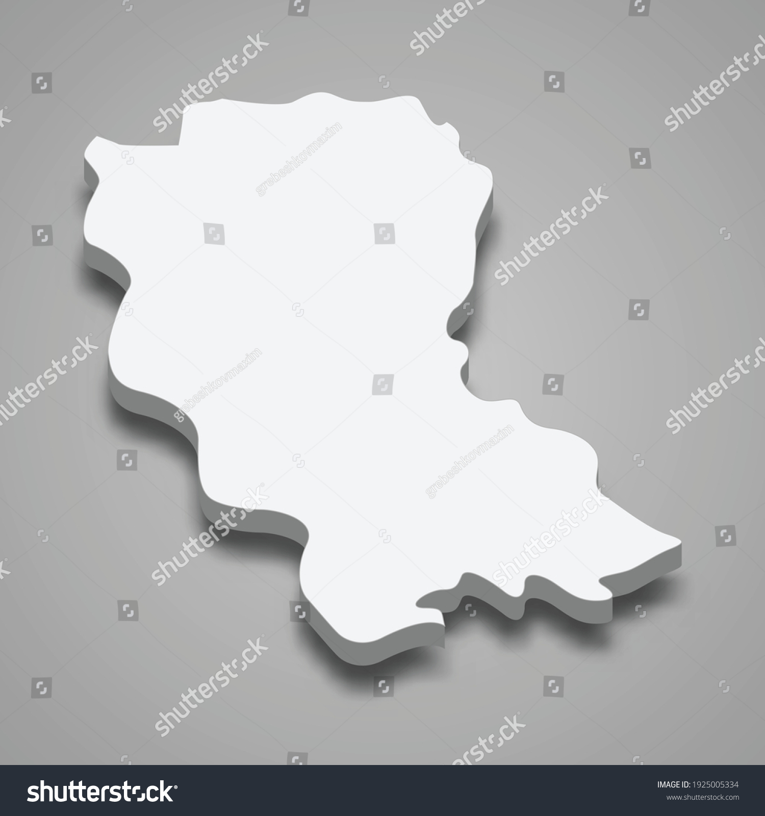 3d isometric map of Hung Yen Province of Vietnam - Royalty Free Stock ...