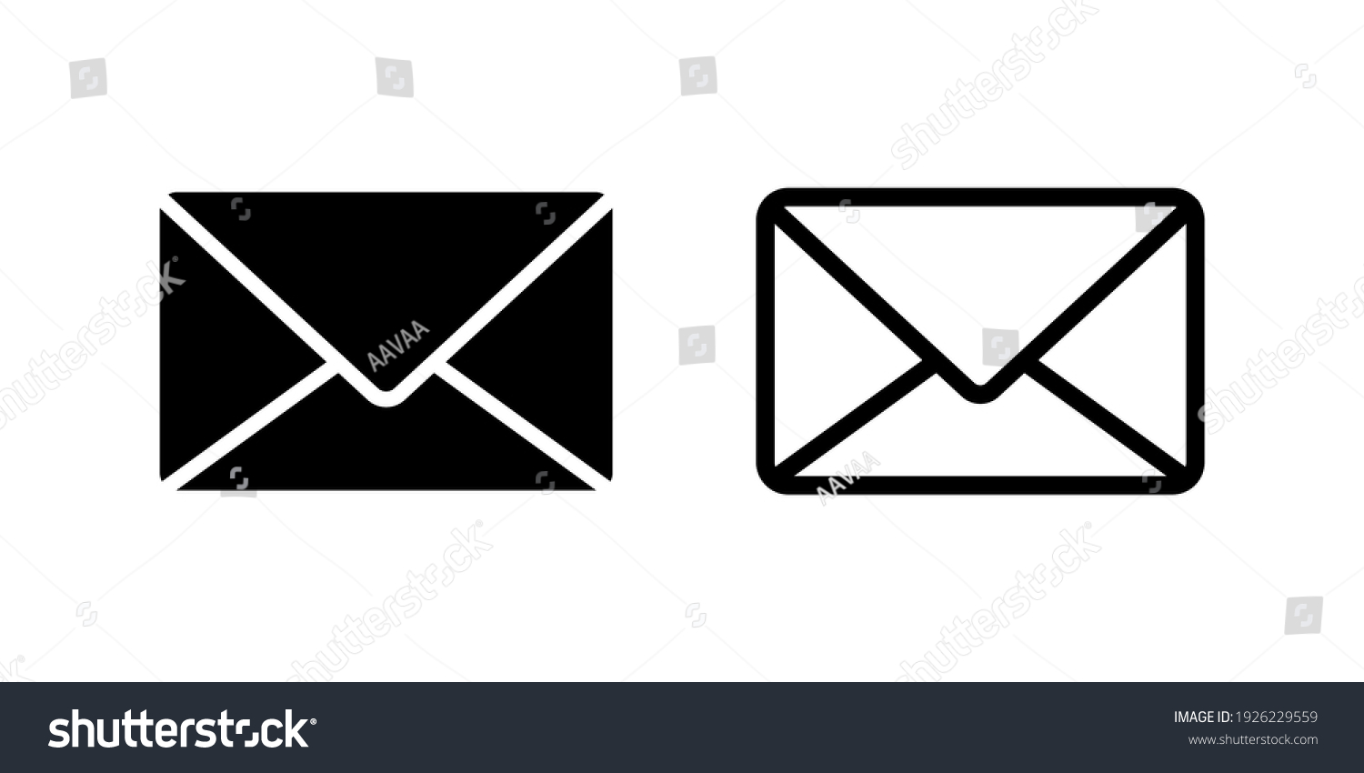 Mail icon set. email icon vector. E-mail icon. Envelope illustration #1926229559