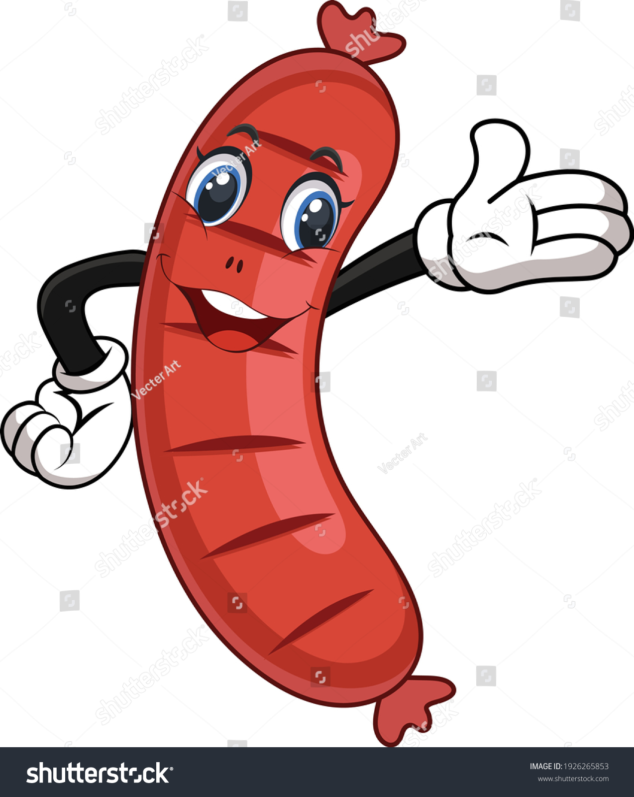 Sausage cartoon vector art and illustration - Royalty Free Stock Vector ...