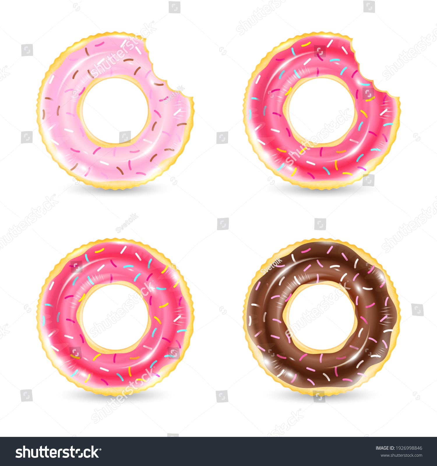 Inflatable ring looking like donut isolated on - Royalty Free Stock ...