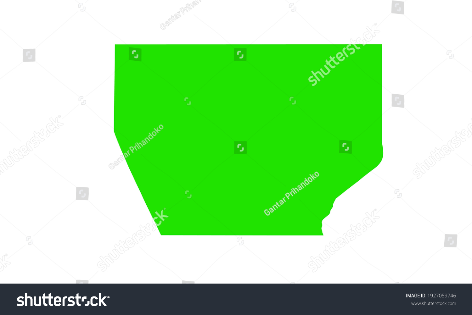 Green silhouette of Abyei city map in sudan on white background #1927059746