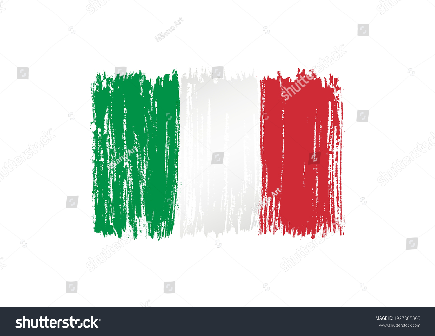 Brush Stroke Flag Of Italy Royalty Free Stock Vector 1927065365