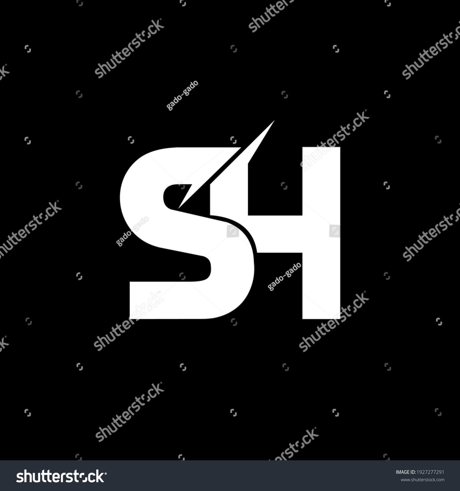 letter SH. vector logo monogram alphabet - Royalty Free Stock Vector 1927277291 - Avopix.com