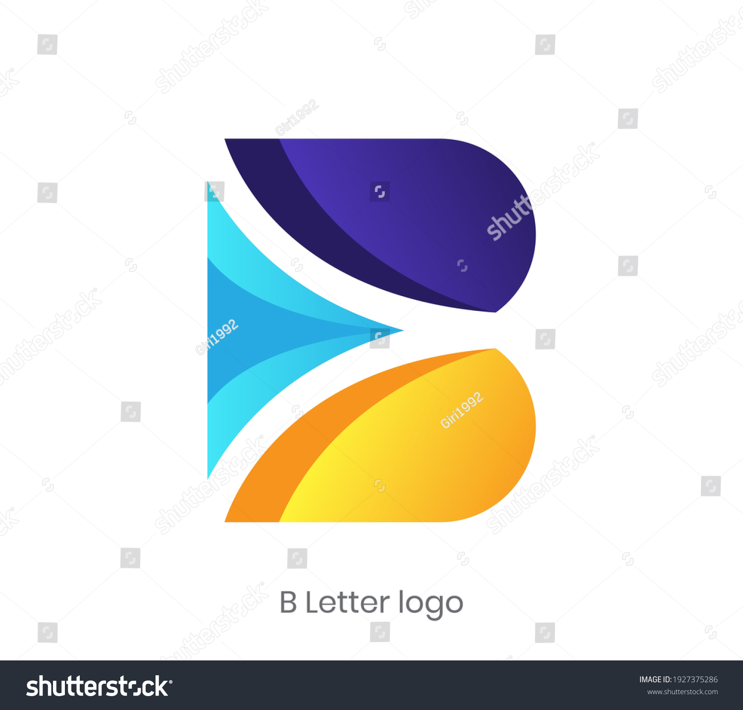 B Letter Logo Design, Monogram B Letter, - Royalty Free Stock Vector ...