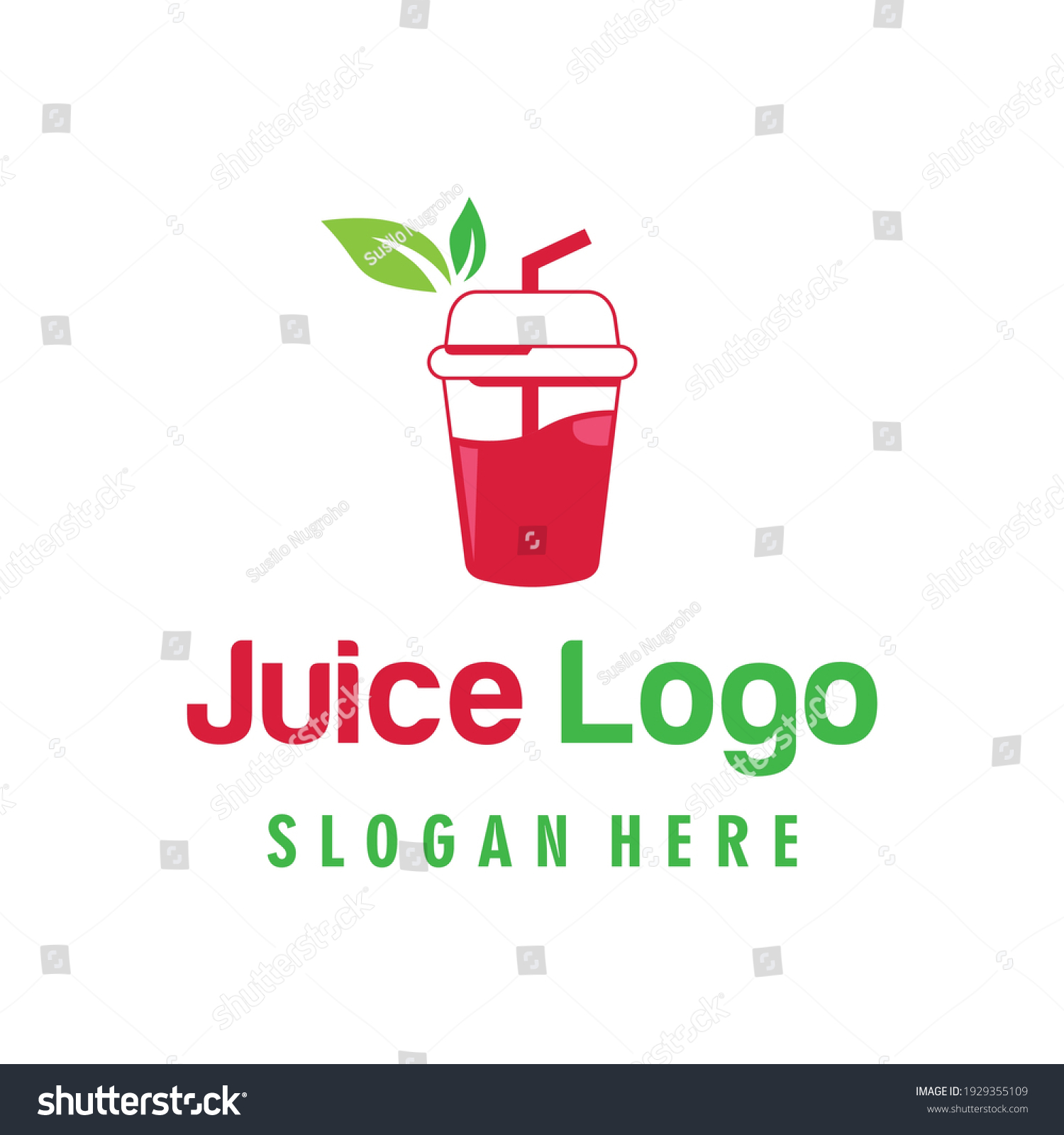 Juice Logo cup. Orange Juice Logo Template. - Royalty Free Stock Vector ...