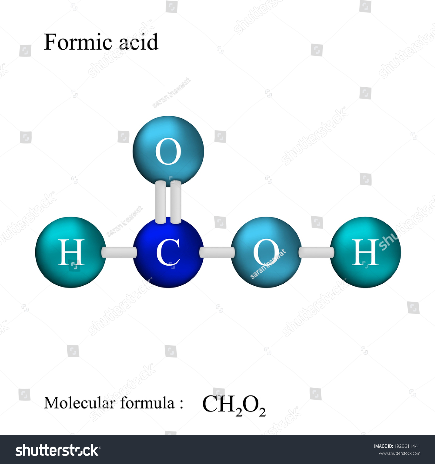 Lewis structural formula of Formic acid, - Royalty Free Stock Vector ...