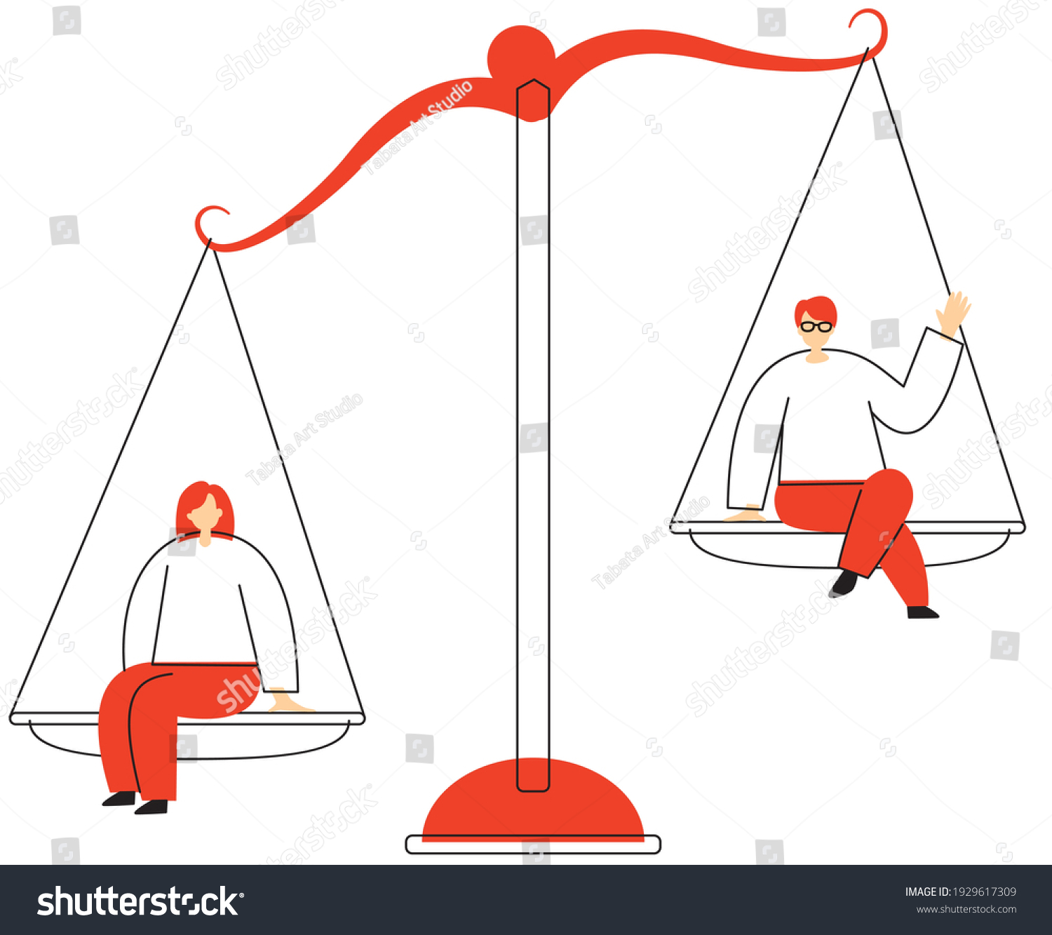 Illustrations Of Gender Inequality Vector Royalty Free Stock Vector