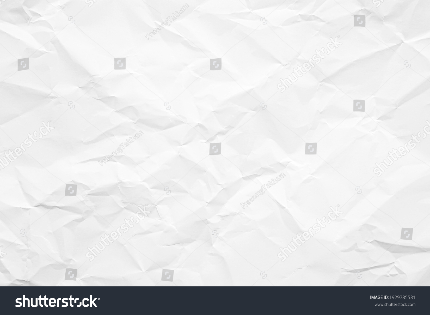 Clean white paper, wrinkled, abstract background. #1929785531