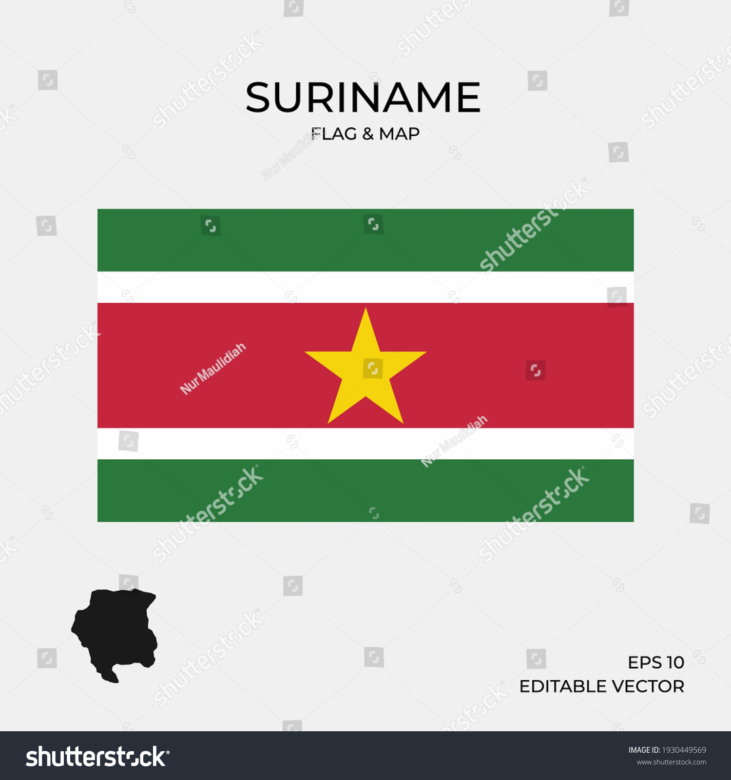 Suriname national map and flag illustration file - Royalty Free Stock ...