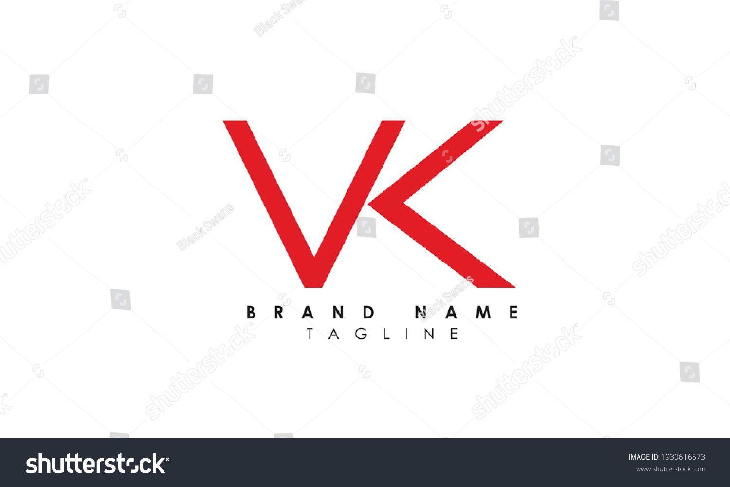 Alphabet Letters Initials Monogram Logo Vk Kv Royalty Free Stock