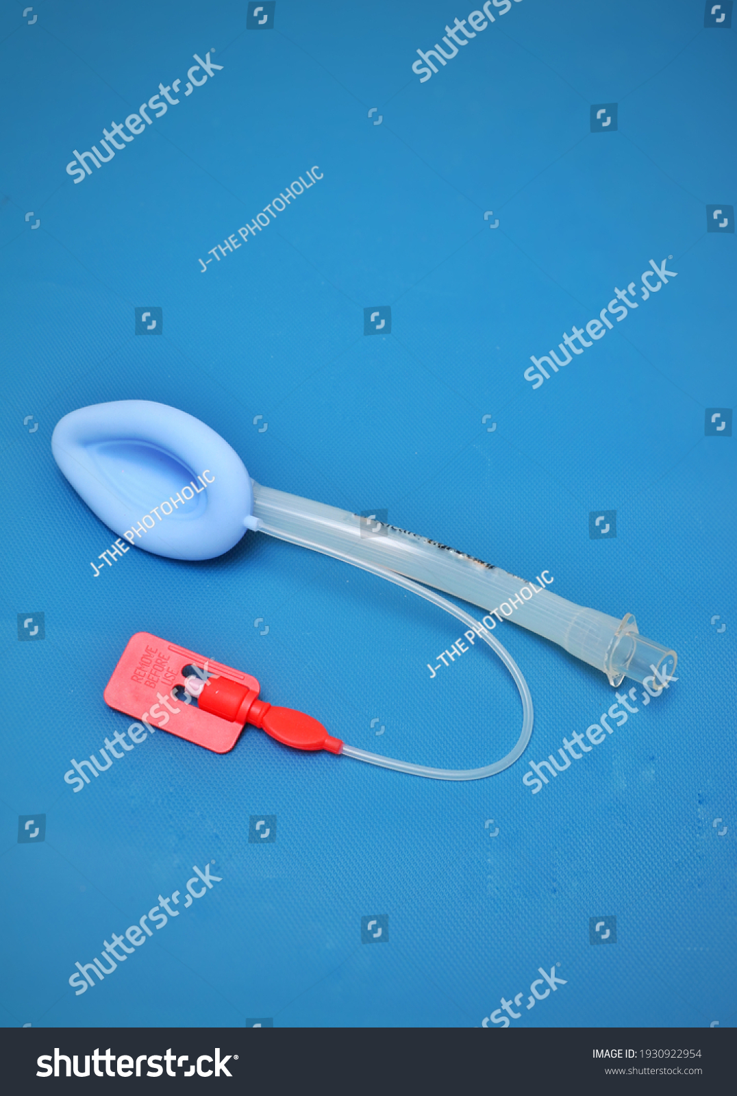 An adult laryngeal mask airway (LMA).It is a medical device that keeps a patient's airway open during anaesthesia or unconsciousness. It is a type of supraglottic airway device #1930922954