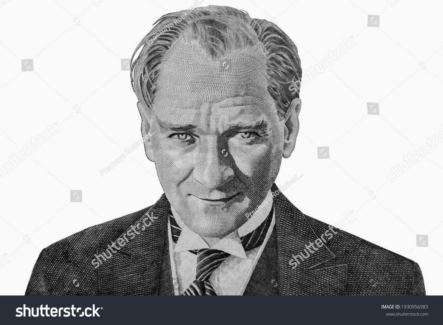 Mustafa Kemal Ataturk. Portrait of the first President of Turkey. #1930956983