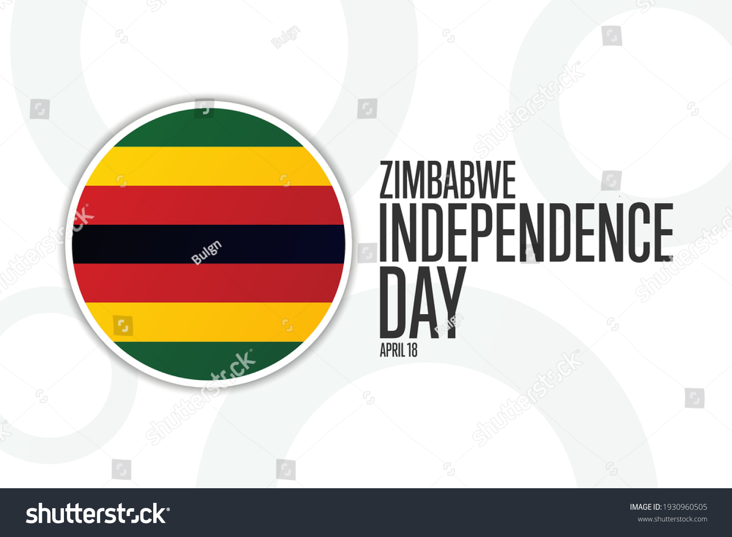 Happy Zimbabwe Independence Day. April 18. - Royalty Free Stock Vector ...