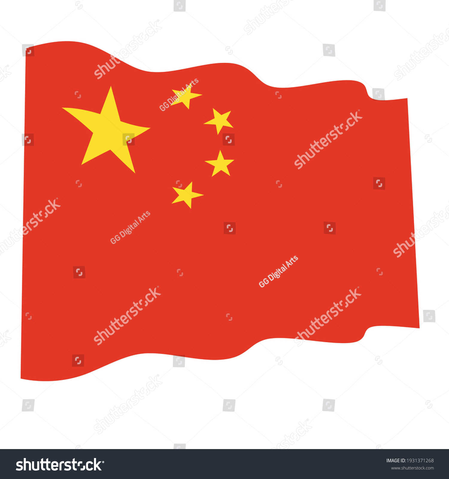 China Flag Vector - Editable flag - Royalty Free Stock Vector ...