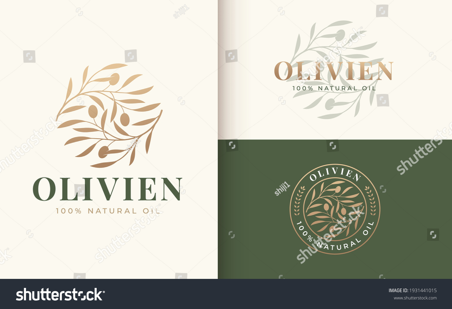 vintage olive branch logo and badge design #1931441015