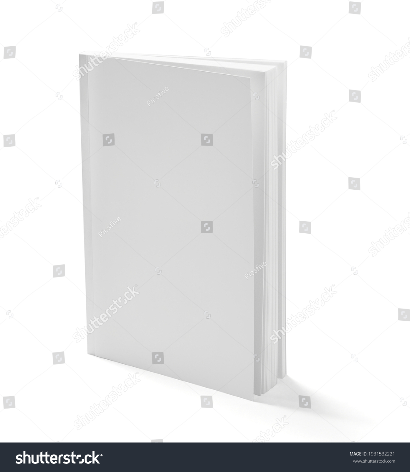 close up of a white book template on white background #1931532221