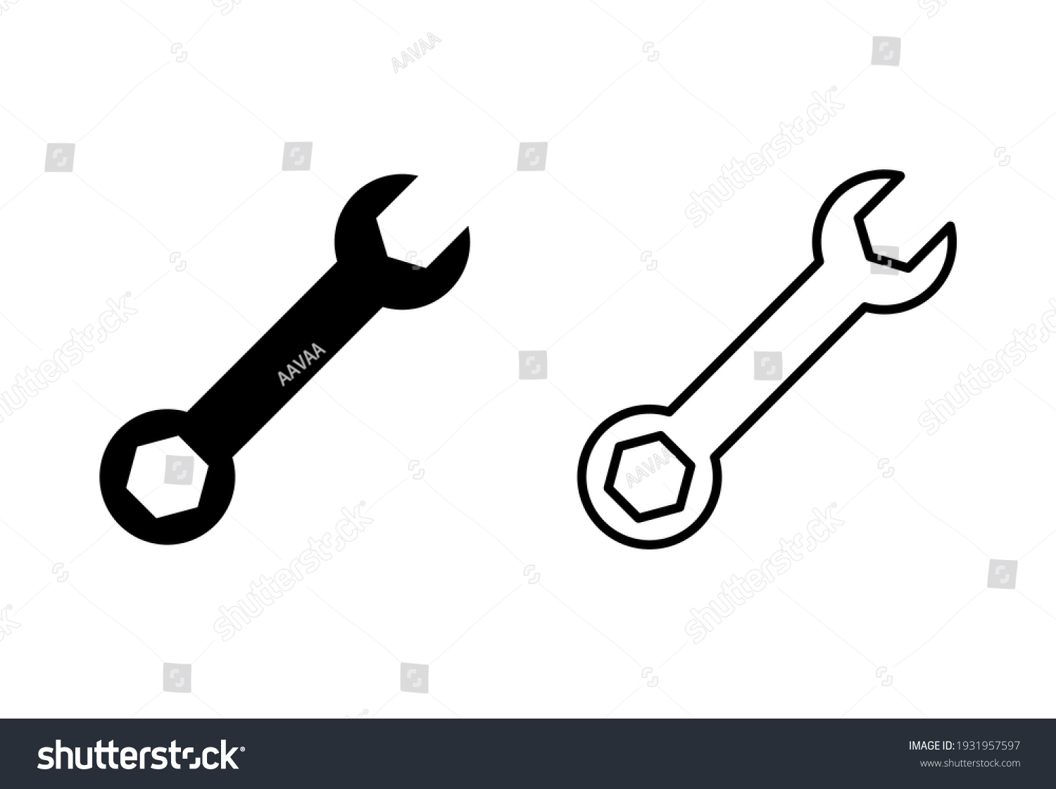 Wrench icon set. repair icon vector. tools icon vector #1931957597