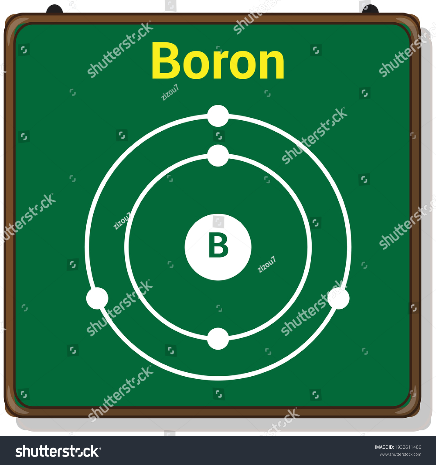 Bohr Model Of The Boron Atom. Electron Structure - Royalty Free Stock ...