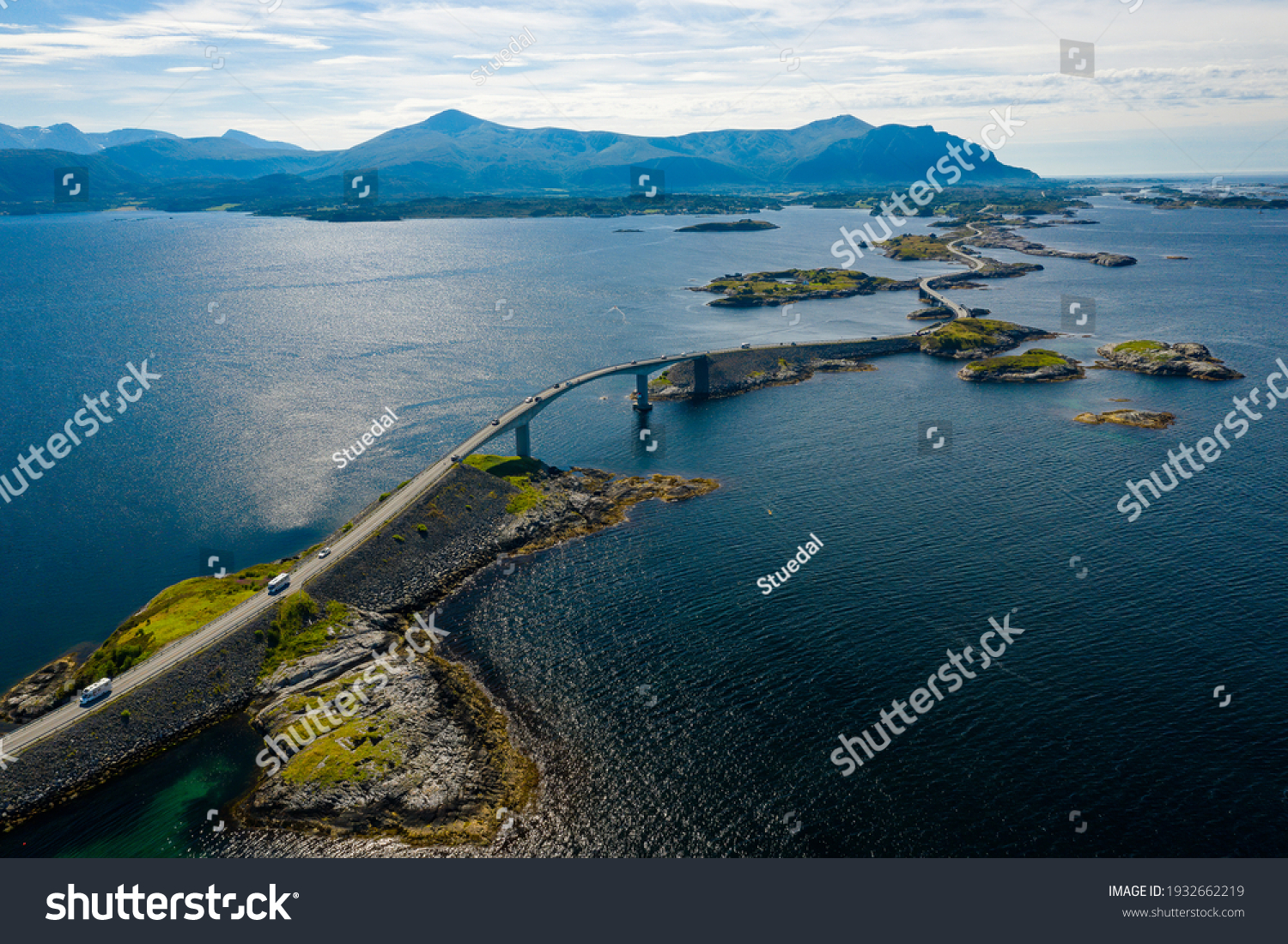 Atlanterhavsvegen, scenic coastal highway, west coast of Norway #1932662219
