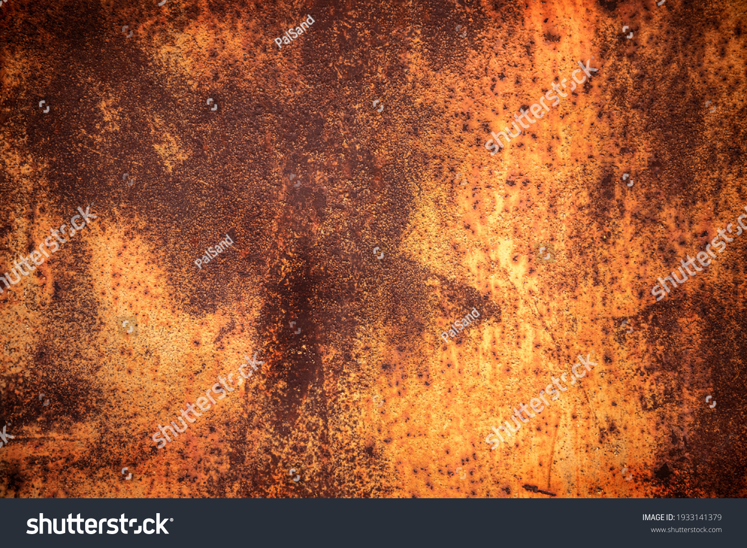 Grunge rusted metal texture. Rusty corrosion and oxidized background. Worn metallic iron rusty metal background #1933141379
