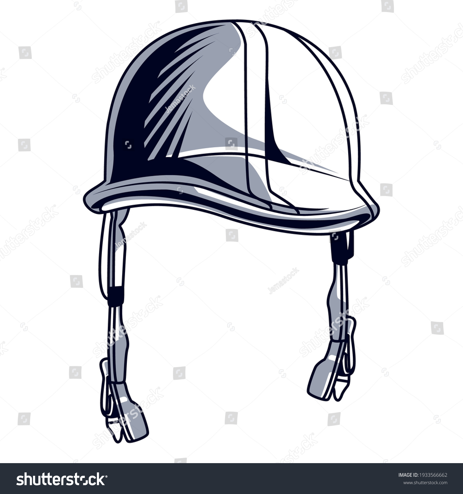 military helmet drawn style icon - Royalty Free Stock Vector 1933566662 ...