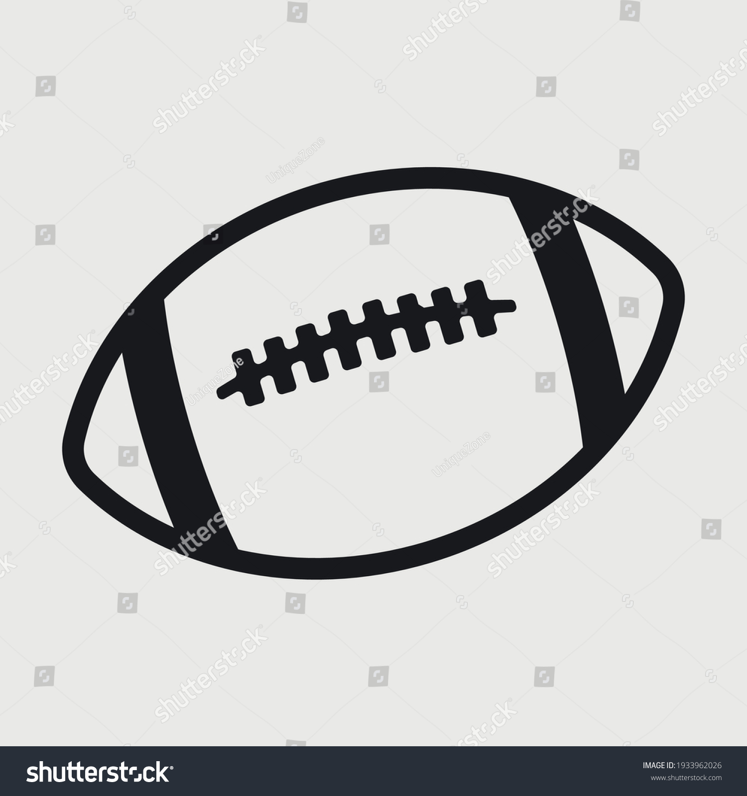 Rugby Ball Outline Printable Vector Design Royalty Free Stock Vector 1933962026 4685